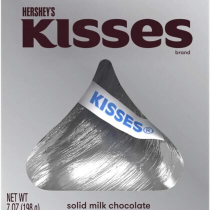 HERSHEY'S KISSES Solid Milk Chocolate Candy Gift Box, 7 oz