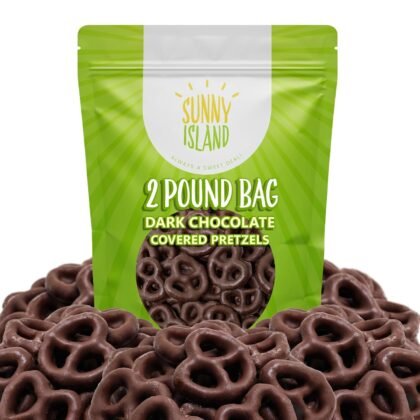 Dark Chocolate Covered Mini Pretzels | 2-Pound Bag | Salted Pretzels in Sweet Chocolate