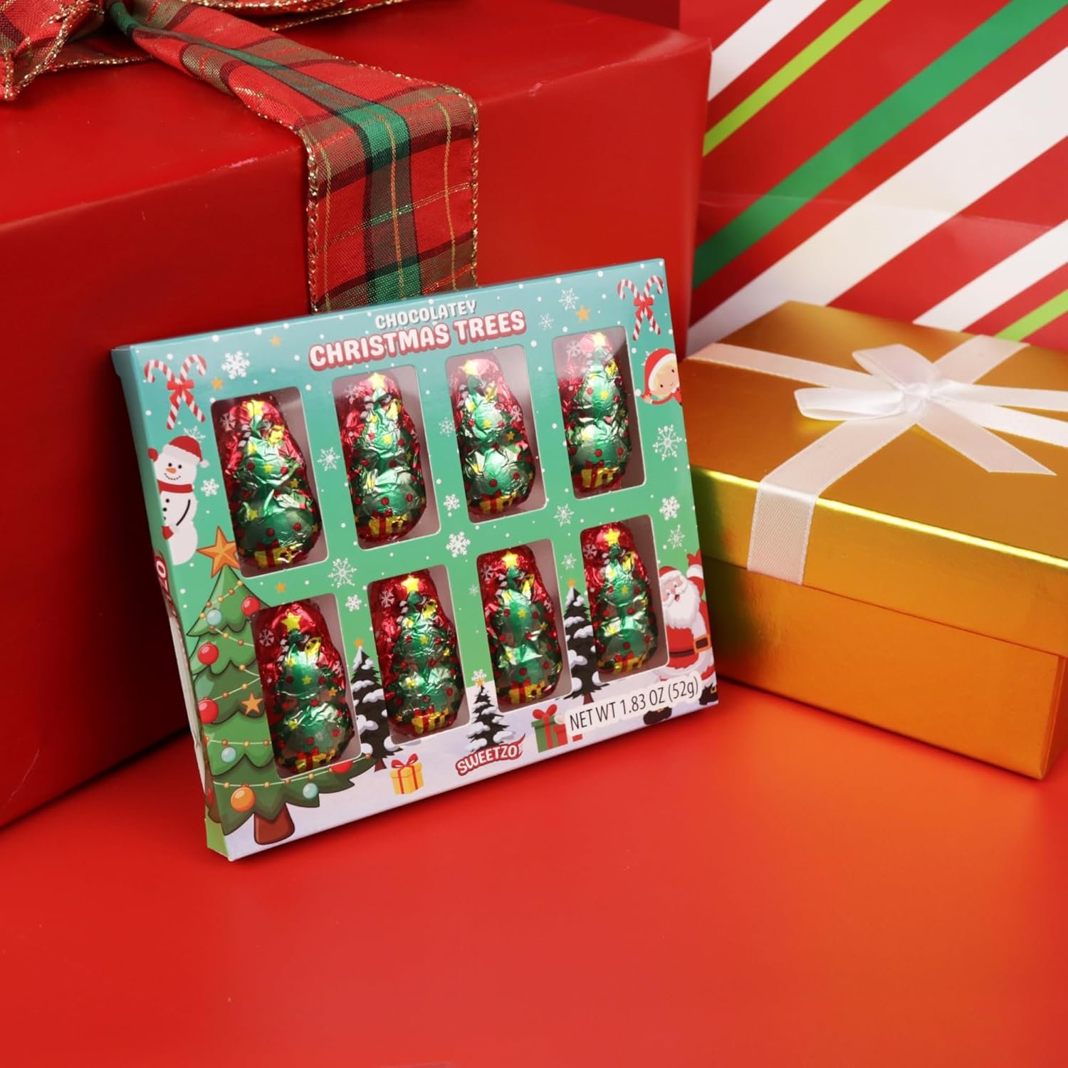 Mini Chocolatey Christmas Trees, Individually Foil Wrapped Candies, Festive Stocking Stuffer Gifts, 8 Pieces Inside, 1.83 Ounces - Image 3