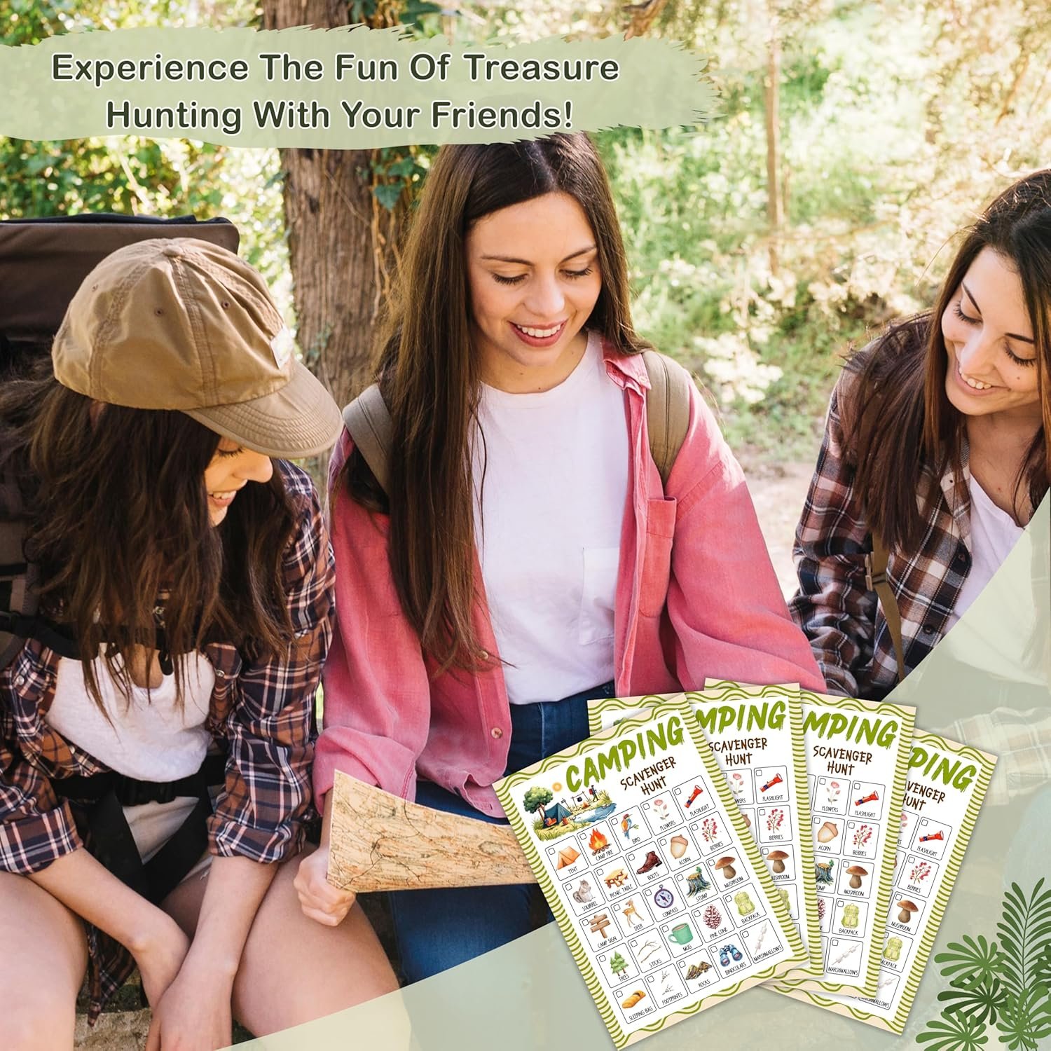 Camping Scavenger Hunt Cards, Seek and Find Camping Games, Outdoor Scavenger Hunt Game for Adults, Nature Treasure Hunt Game, Camping Party Decorations, Spring Summer Holiday Party Supplies -04 - Image 6