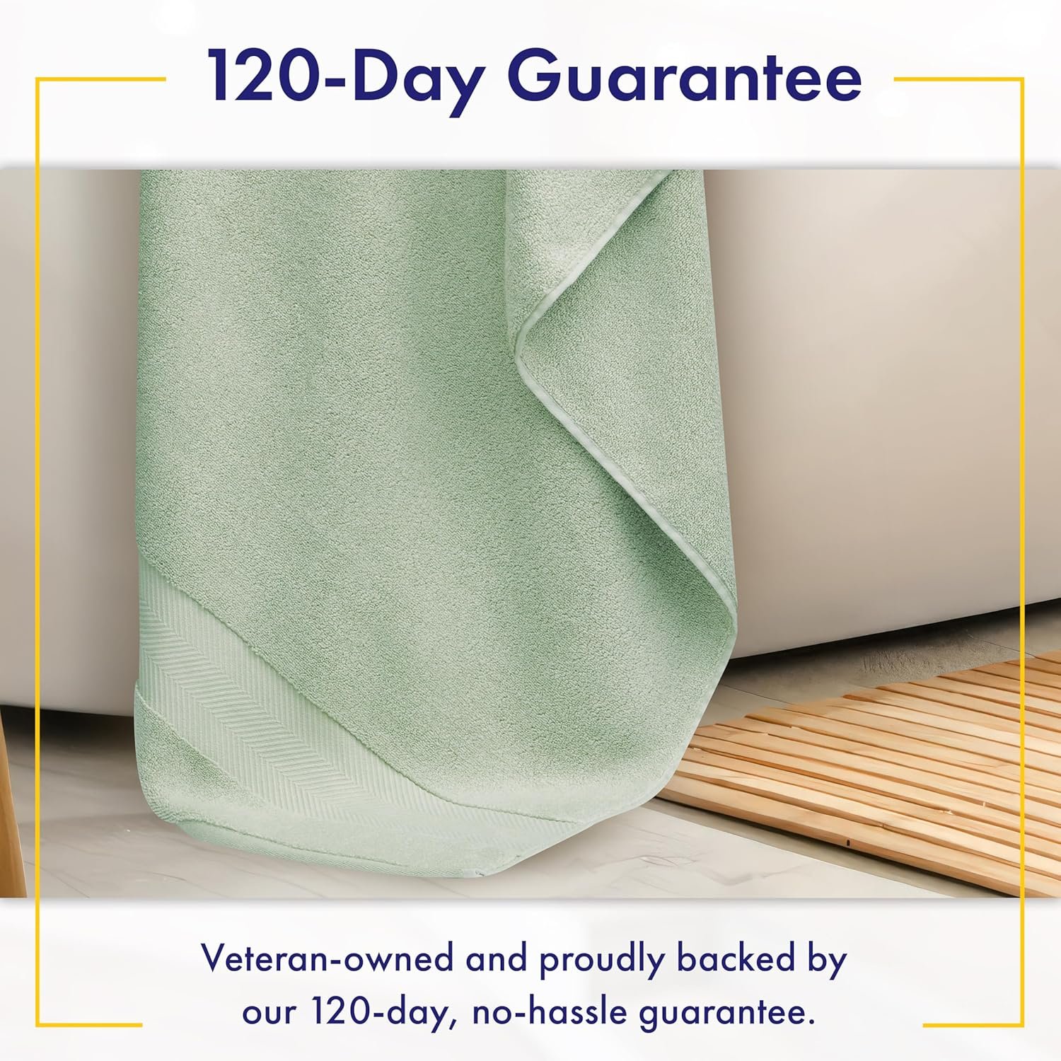 Ultra Soft & Plush Viscose from Bamboo Bath Towels - 700 GSM Luxury Bath Towels - 6 Piece Set - Super Absorbent & Quick Drying (Eucalyptus Green) - Image 5