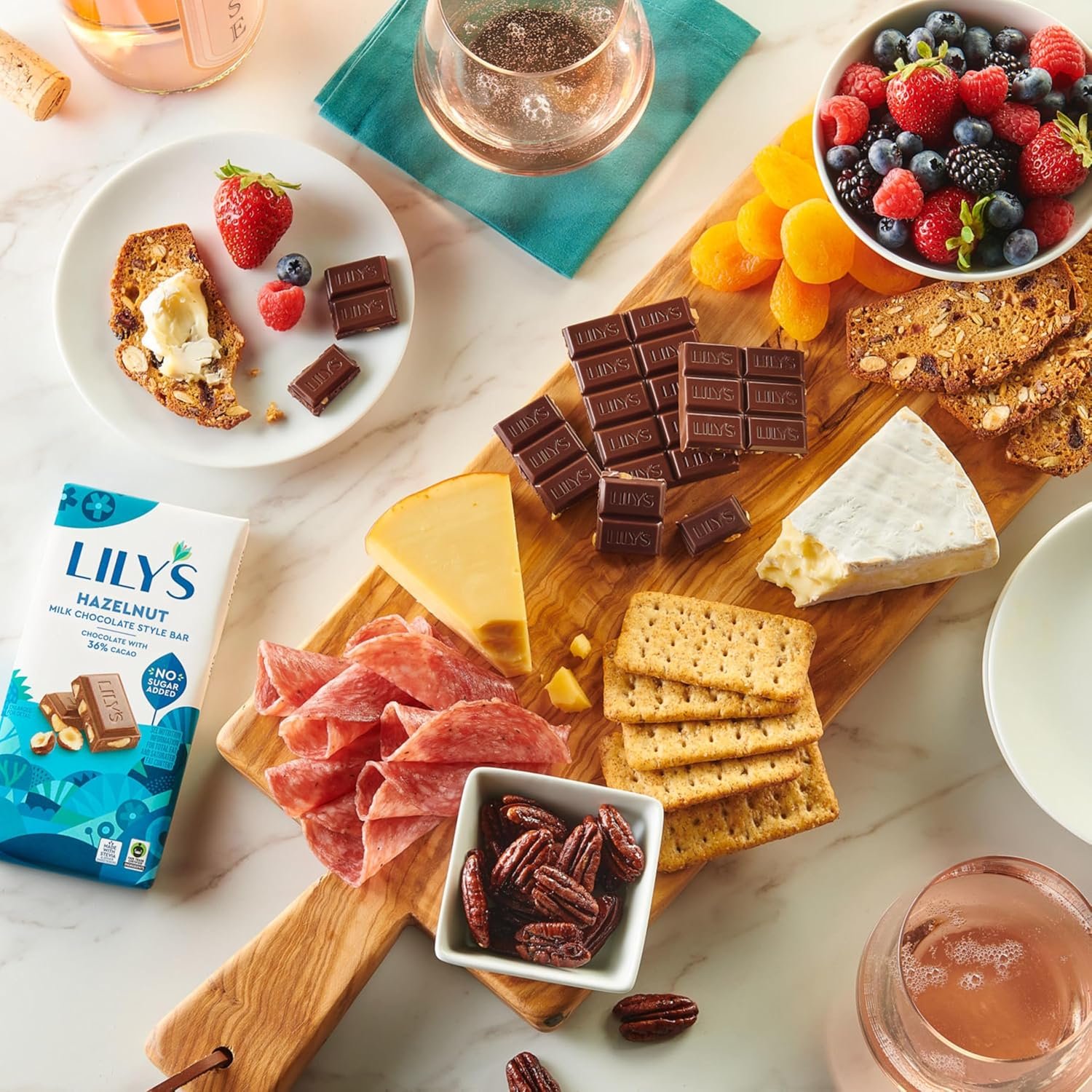 LILY'S Hazelnut Milk Chocolate Style No Sugar Added, Sweets Bars, 2.8 oz (12 Count) - Image 5