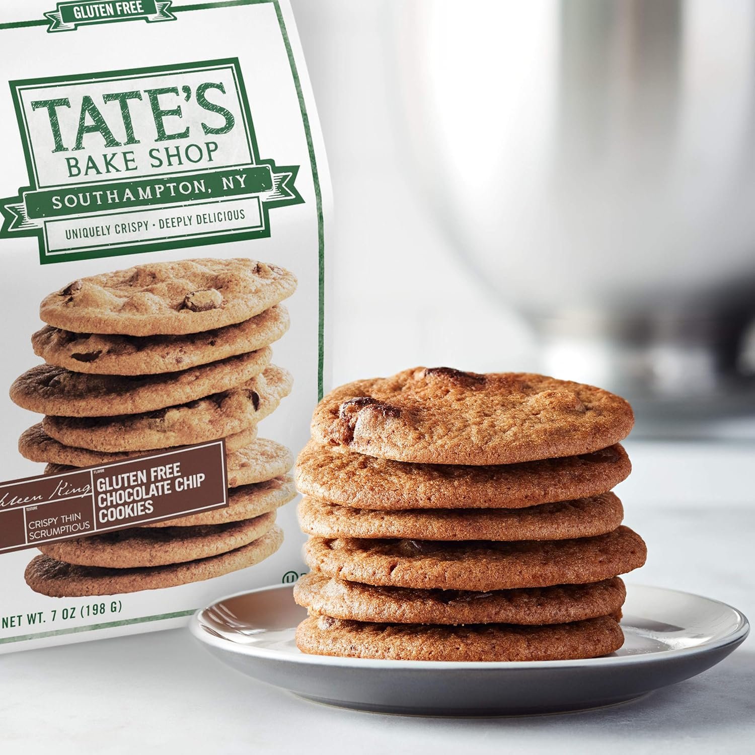 Tate's Bake Shop Gluten Free Chocolate Chip Cookies, Gluten Free Cookies, 4 - 7 oz Bags - Image 4