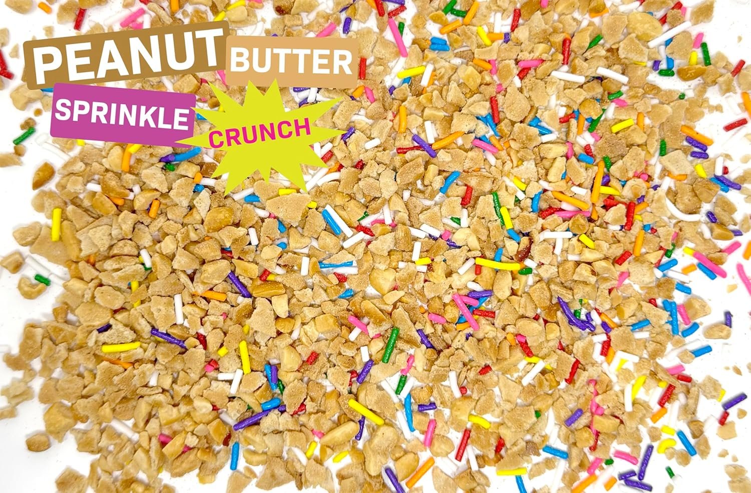 Peanut Butter Sprinkle Crunch Topping Crunch Coat Ice Cream Topping, Dessert Topping 9 Ounce Resealable Bag - Image 3