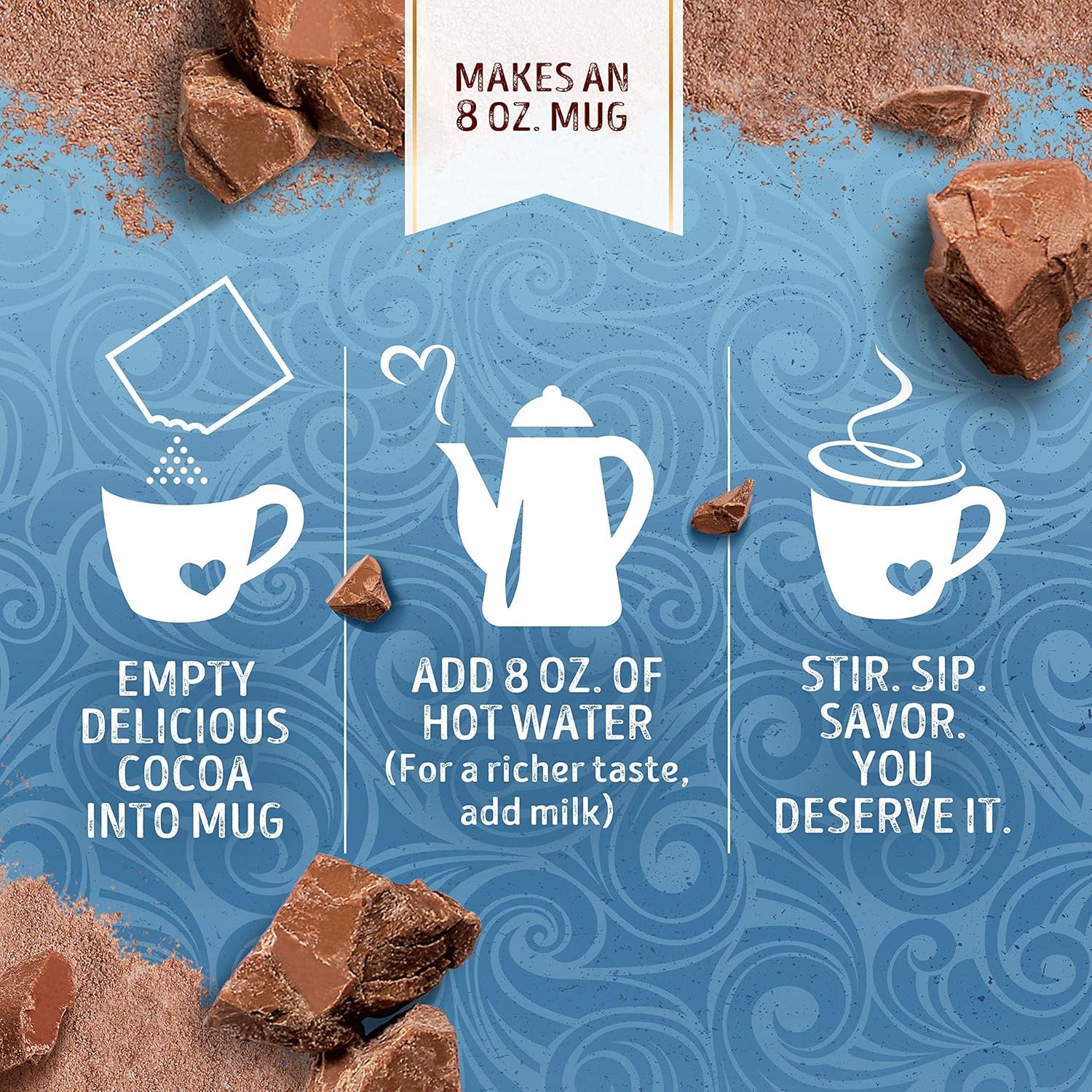 Swiss Miss Milk Chocolate Flavored Hot Cocoa Mix, 8 Count Hot Cocoa Mix Packets - Image 8