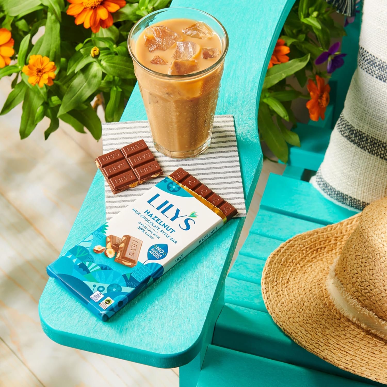 LILY'S Hazelnut Milk Chocolate Style No Sugar Added, Sweets Bars, 2.8 oz (12 Count) - Image 6