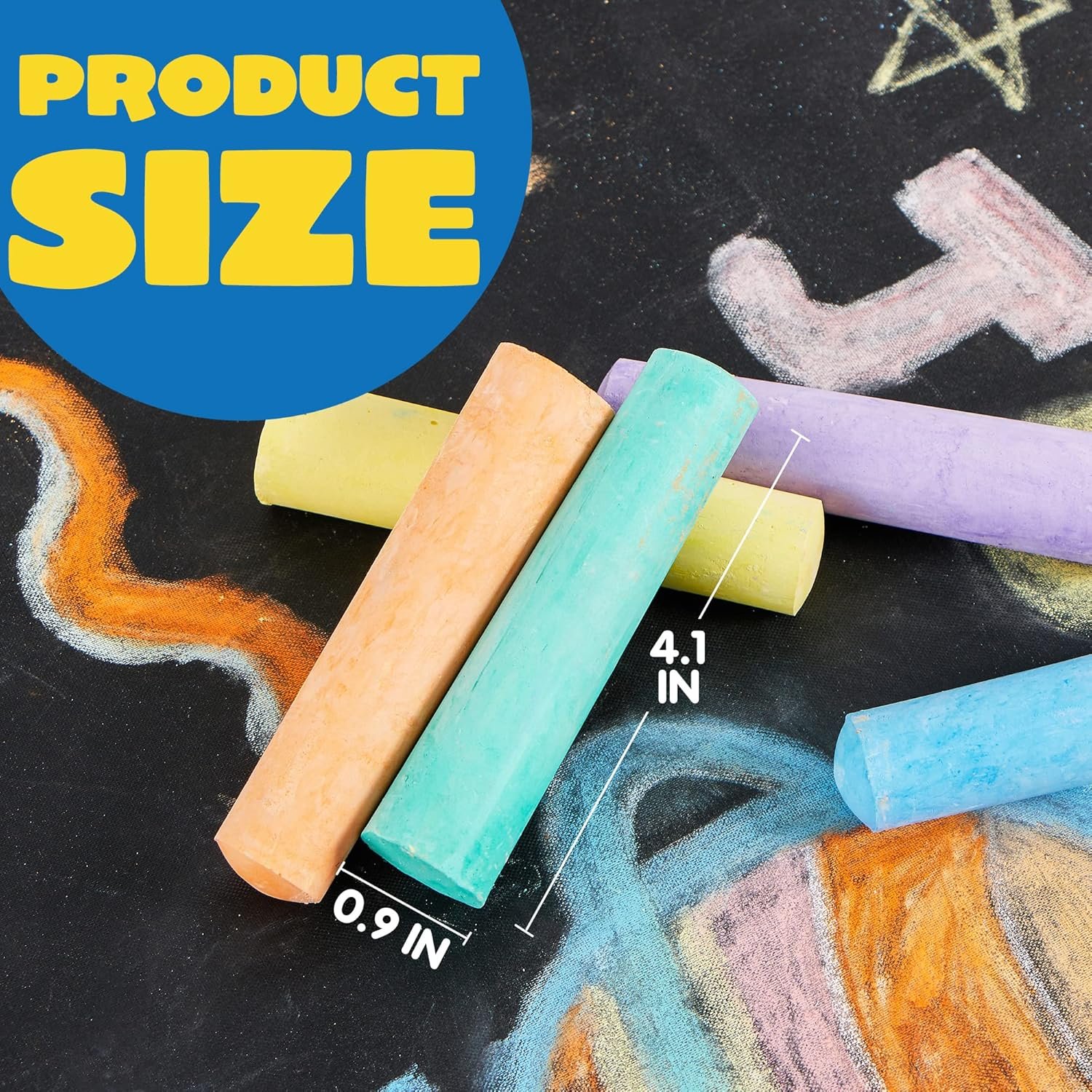 JOYIN 160 PCS Sidewalk Chalks Set-16 Colors Non-Toxic Washable Jumbo Chalk for Outdoor Art Play, Painting on Chalkboard, Blackboard and Playground - Image 5