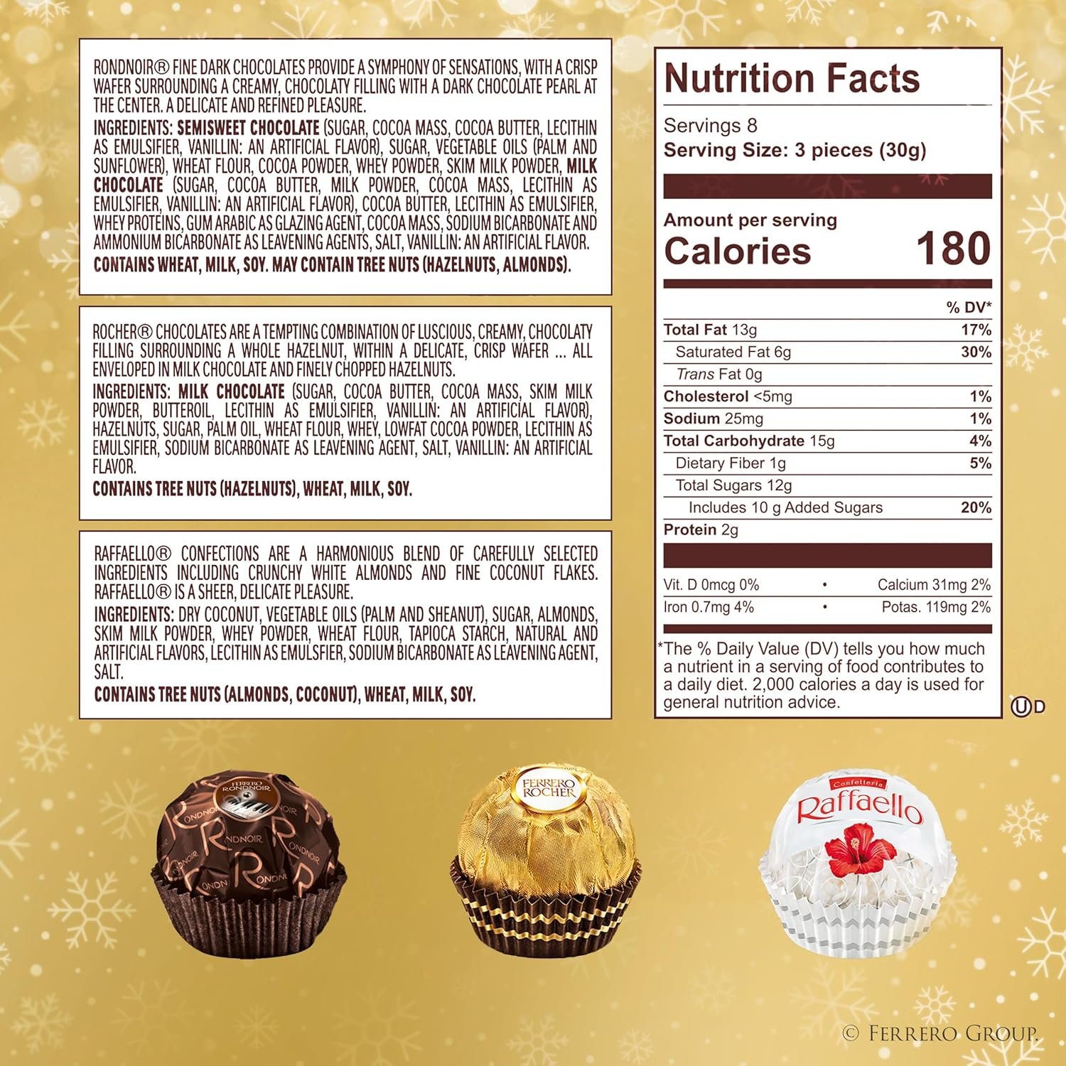 Ferrero Collection Holiday Advent Calendar 2025, Premium Assorted Christmas Chocolate Gift Box, 24 Piece, 9.1 oz - Image 2