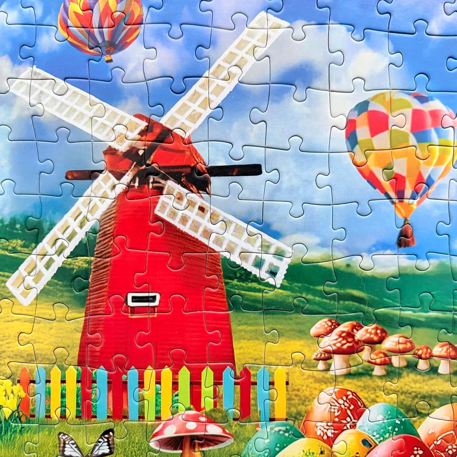 300 Piece Puzzle for Adults Kids Seniors - Happy Easter - Easter Eggs Bunny Tulips Lilies - Image 3