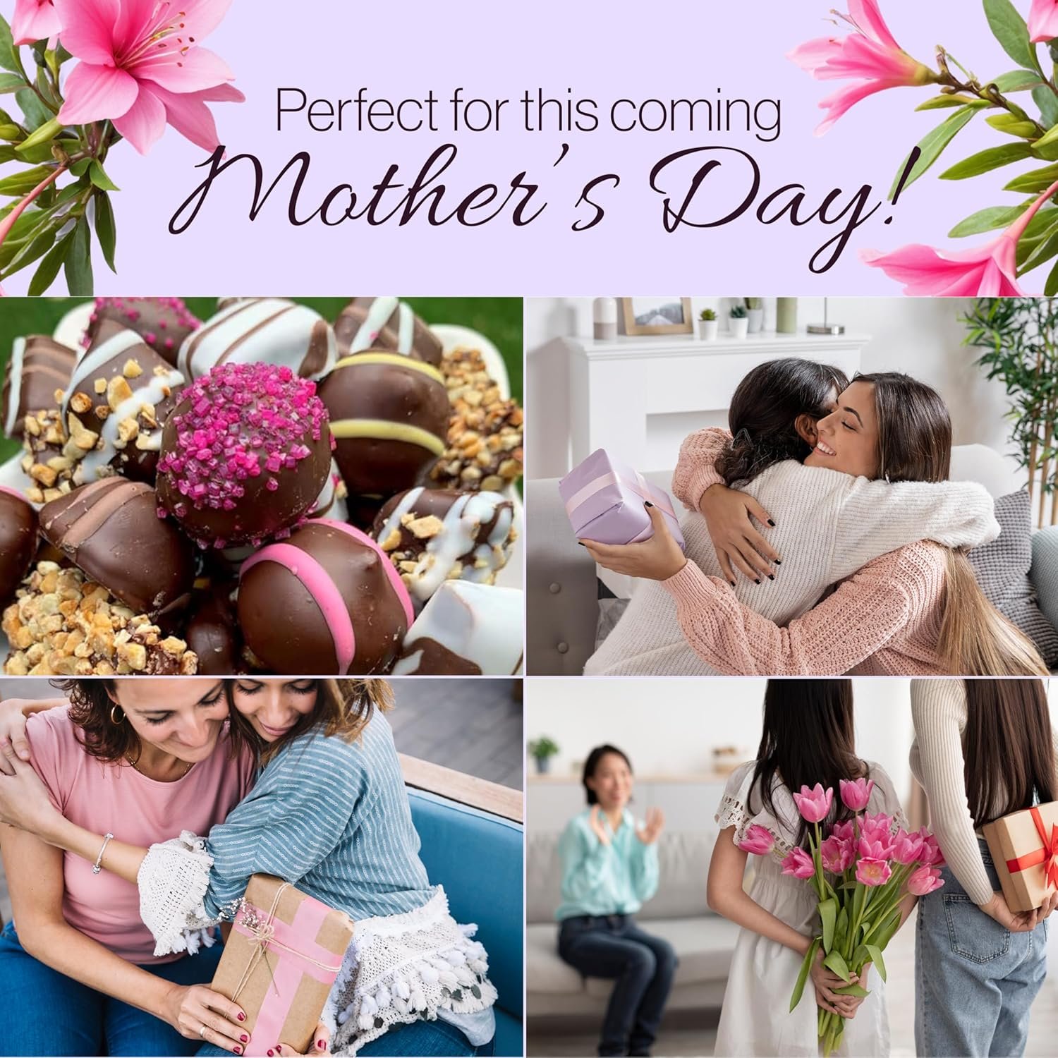 Box of Chocolates Gift for Mom - Kosher Dairy Free, Vegan Chocolate Gift Box - 16 Pc Handcrafted Truffle Candy Assortment - Mom Birthday - Image 8