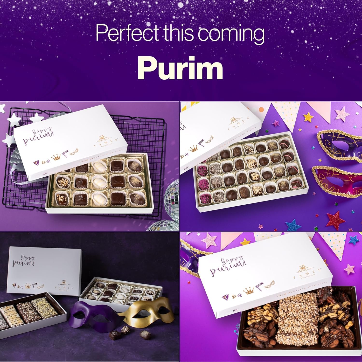Luxury Purim Mishloach Manot Gift Box – 32-Piece Assorted Gourmet Chocolates – Kosher Parve Dairy-Free Purim Gift Set for Mishloach Manot & Holiday Gifting - Image 6