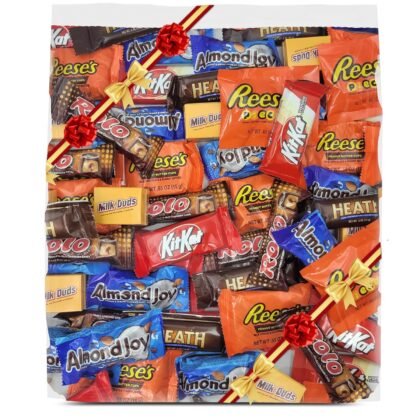 Assorted Chocolate Candy Variety Pack Bulk 2 lb - Individually Wrapped Fun Size Milk & Dark Chocolate Mix - Bulk Candy for Parties, Office Snacks, Gifting & Holiday