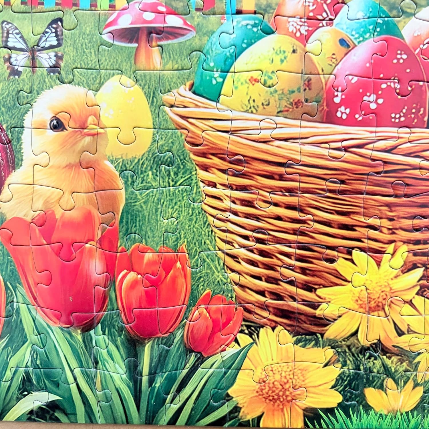 300 Piece Puzzle for Adults Kids Seniors - Happy Easter - Easter Eggs Bunny Tulips Lilies - Image 5