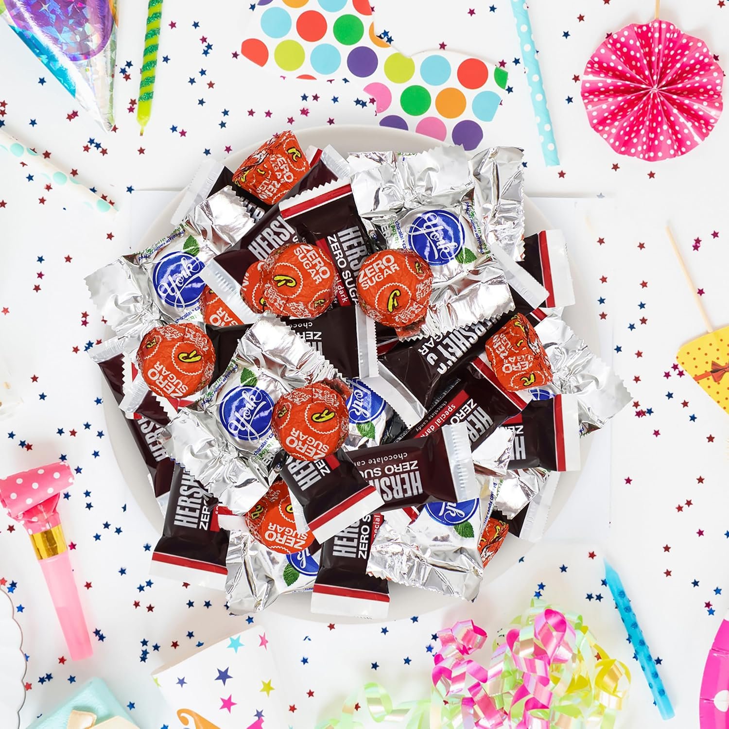 Zero Sugar Chocolate Candy Mix - 1 Pound Bulk Individually Wrapped Assorted Sugar Free Chocolates Candy Variety Pack for Parties, Snacks & Treats - Image 4