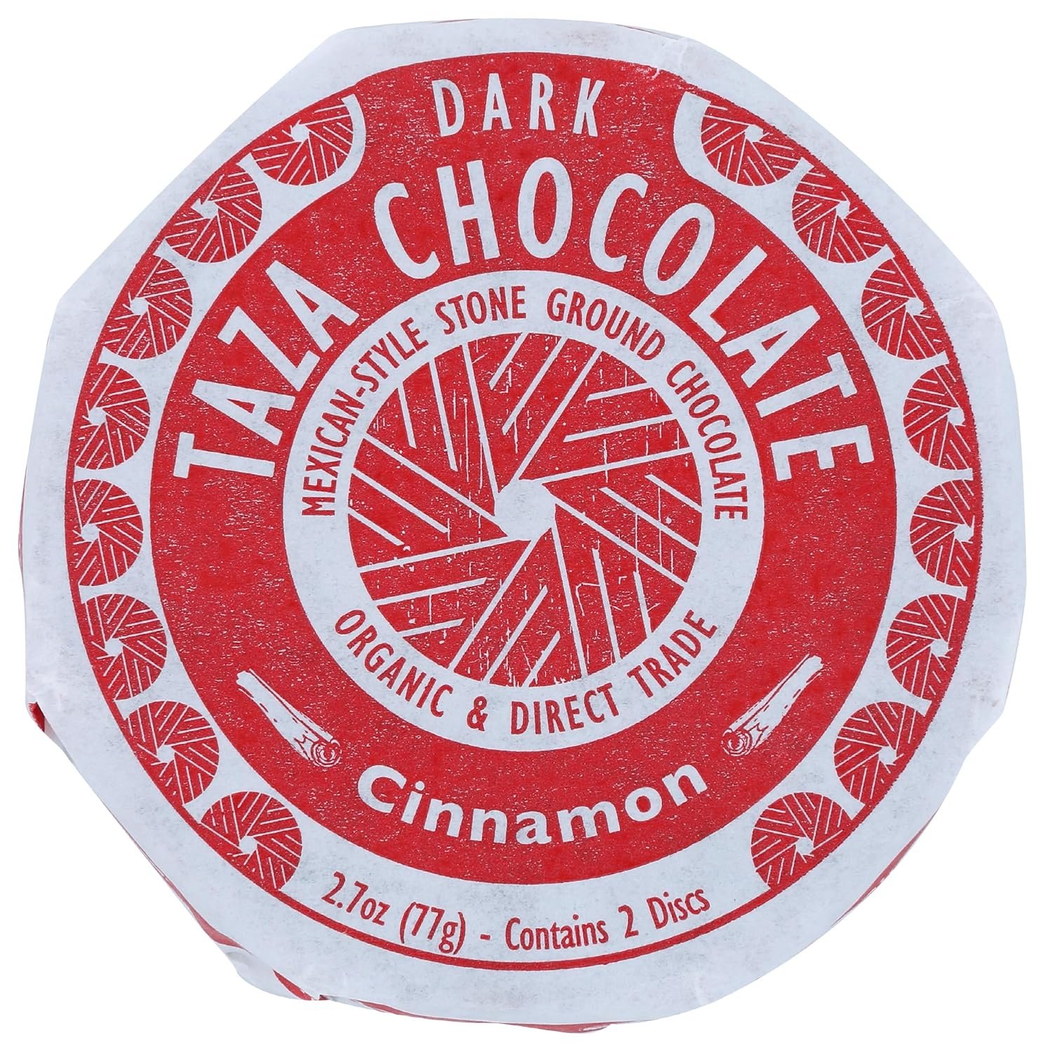 Taza Chocolate Organic Mexicano Disc 50% Dark Chocolate, Cinnamon, 2.7 Ounce (1 Count), Vegan