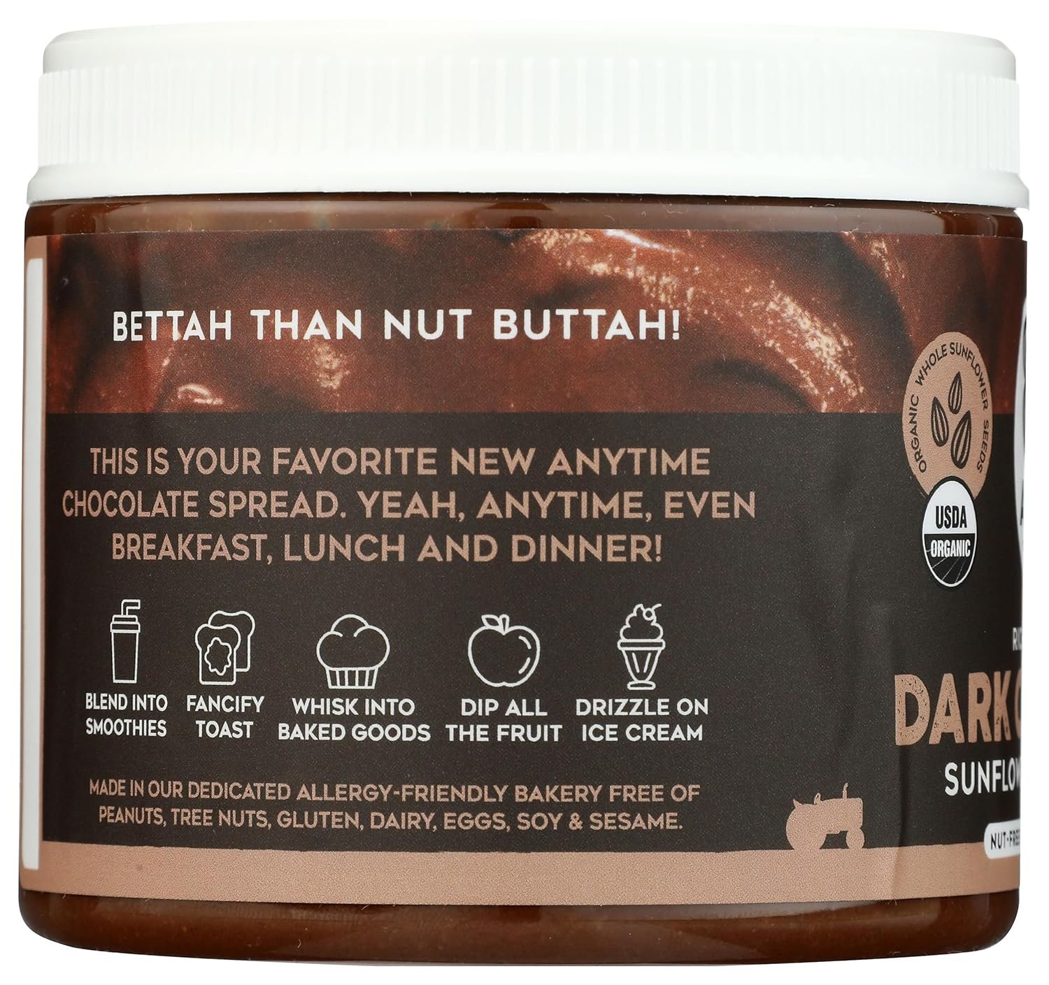 88 ACRES Organic Sunflower Seed Butter Chocolate, 14 OZ - Image 6