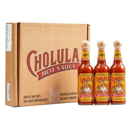 Cholula Hot Sauce Multipack, Original, Product of Mexico, Gift Set Includes Three 12 Fl Oz Bottles, Blend of Arbol & Piquin Peppers with Spices for Eggs, Rice, Tacos, Huevos Rancheros & More, 3 count