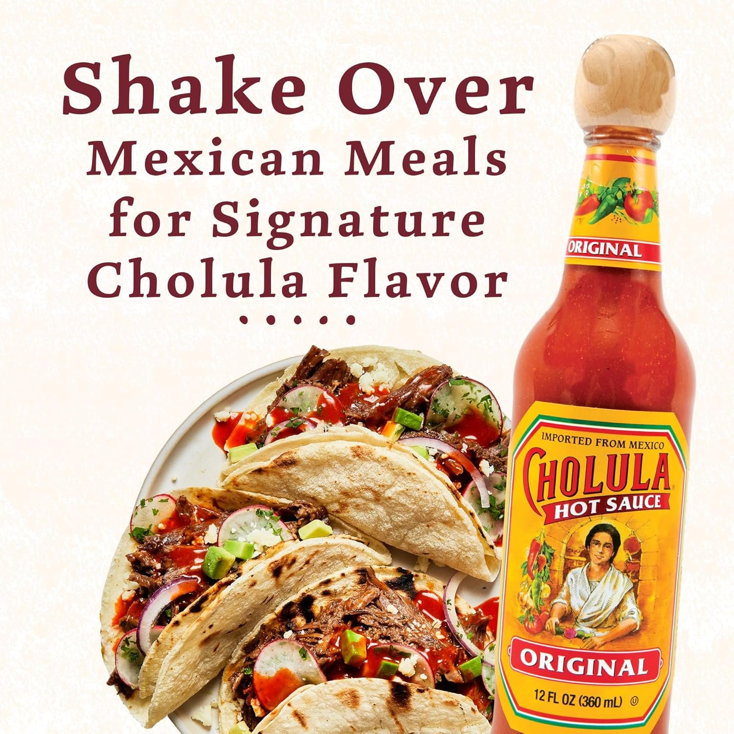 Cholula Hot Sauce Multipack, Original, Product of Mexico, Gift Set Includes Three 12 Fl Oz Bottles, Blend of Arbol & Piquin Peppers with Spices for Eggs, Rice, Tacos, Huevos Rancheros & More, 3 count - Image 13