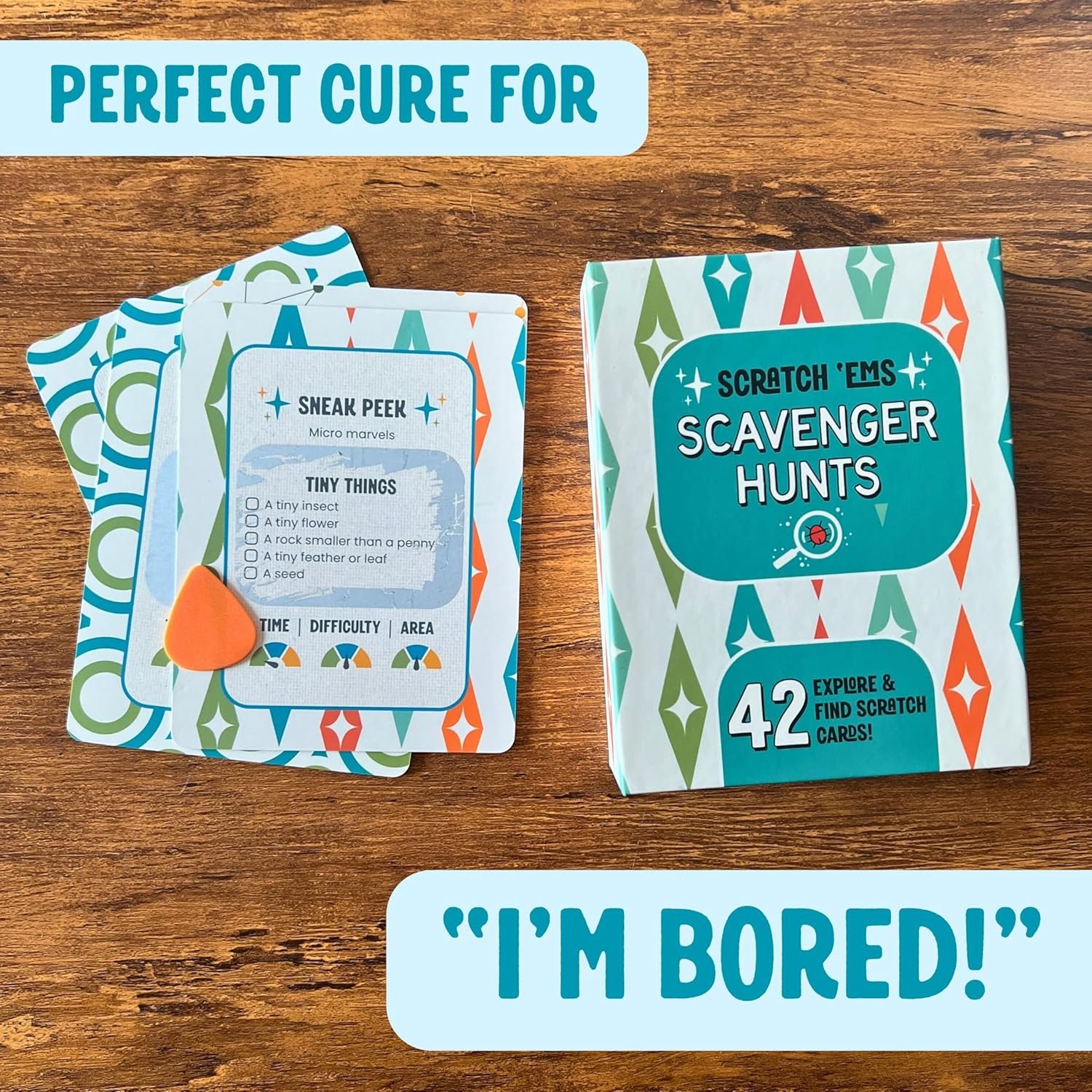 Scratch 'Ems Scavenger Hunts | 42 Scratch Off Adventure Cards - Outdoor Scavenger Hunt for Kids & Families | All Season, Reusable Scratch-Off Cards for Screen-Free Fun, Nature Activity & Camping - Image 4