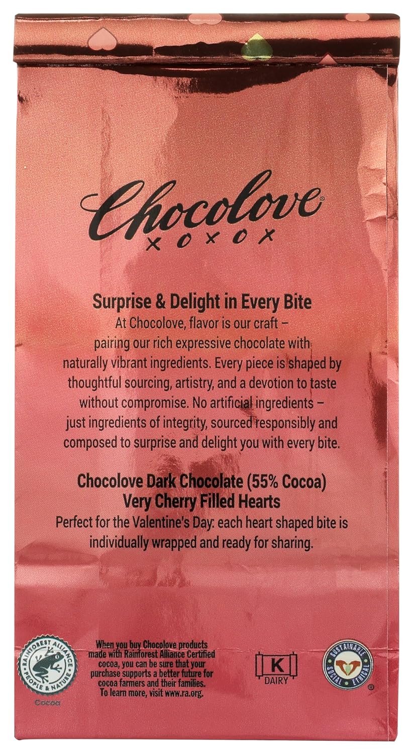 Chocolove Bites Chocolate Dk Chrry Hrts, 3.52 oz - Image 4