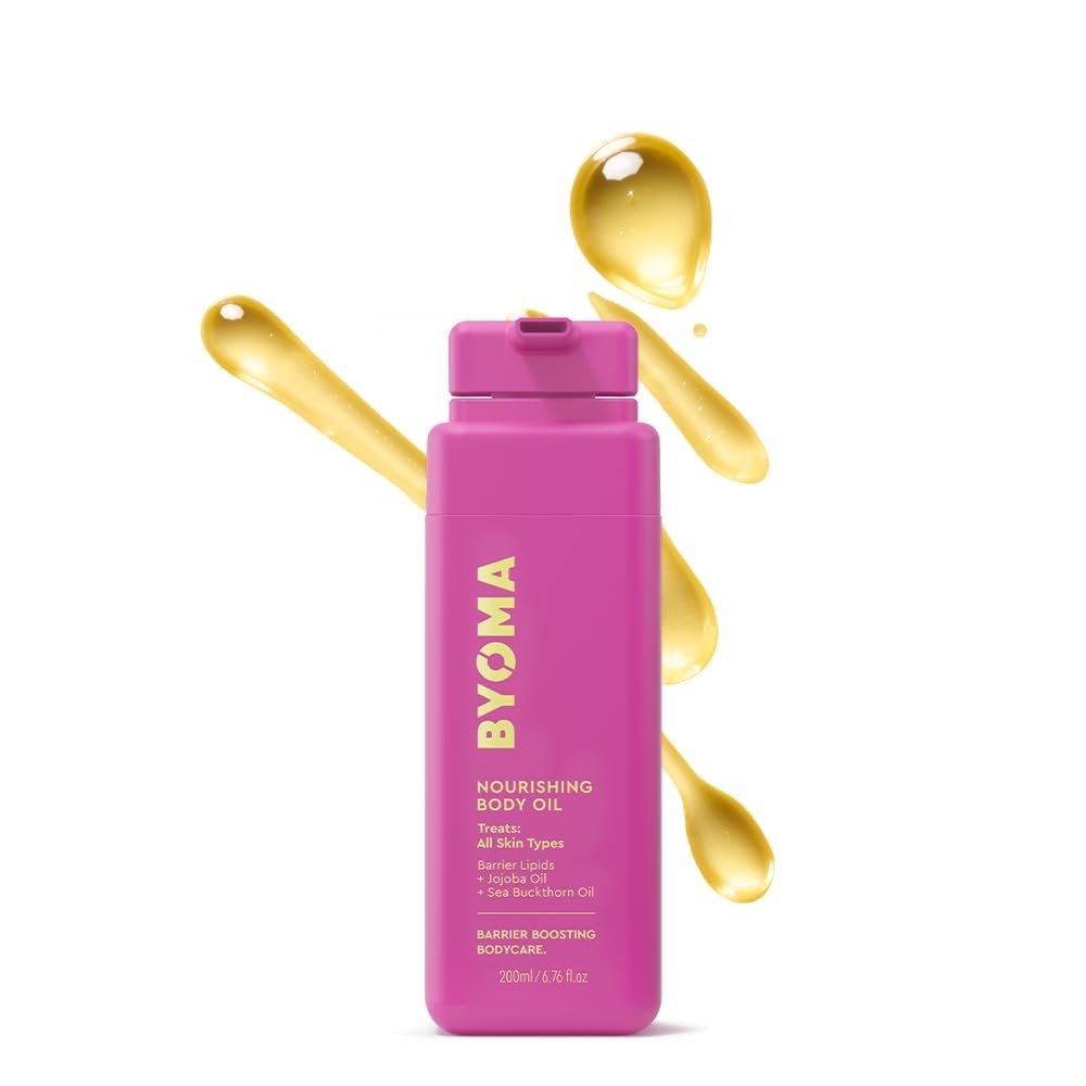 BYOMA Nourishing Body Oil - For All Skin Types - Lightweight, Fast-Absorbing Body Oil with Jojoba & Seabuckthorn - Hydrates, Brightens & Restores Skin Barrier - 6.76 fl oz