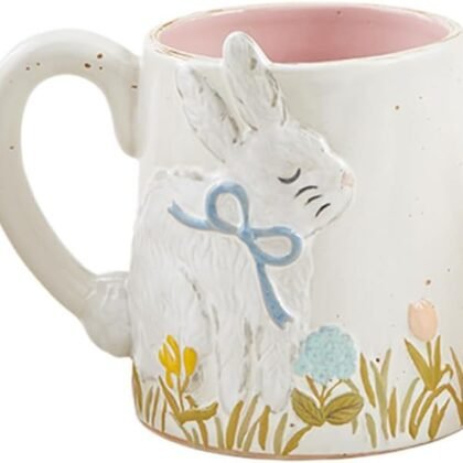 Mud Pie Bunny Easter Mug; 16 oz