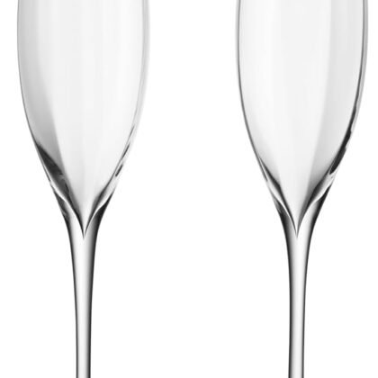 Waterford Elegance Optic Classic Champagne Flute, Pair