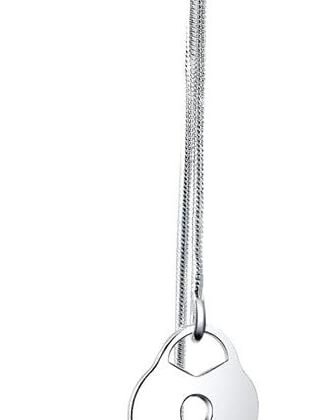 Cutesmile Fashion Jewelry 925 Sterling Silver Love Heart Key Lock Pendant Necklace