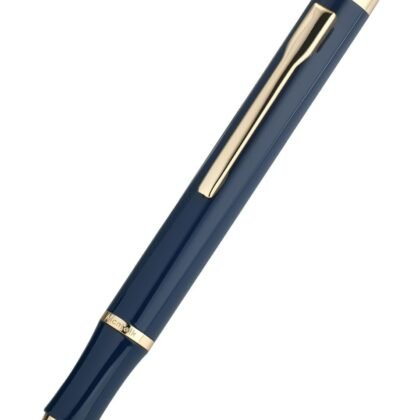 MCNTEIK Blue Gel Pen With 24K Gold Finish, Fine lacquer work, Fancy Gift Set for Men & Women, Black Refill, Ideal Office Supplies, Professional, Writing, Executive,Office, Nice Retractable Pens