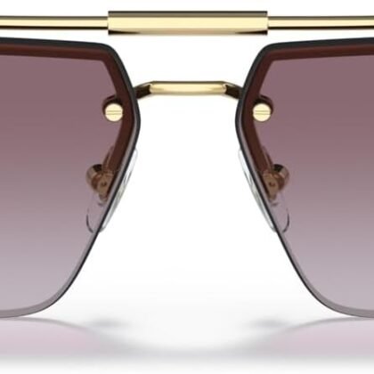 Versace VE 2245 10028H Gold Metal Rectangle Sunglasses Purple Gradient Lens