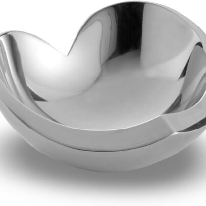 nambe Love Bowl Mini | Metal Heart Candy Bowl | Valentine’s Day Décor and Gift for Her | Heart Shaped Mirror Bowl | Decorative Bowl for Mantel, Entry Way, or Kitchen Counter