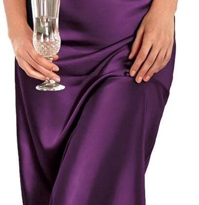 Ekouaer Womens Satin Nightgown Sexy Lingerie Sleepwear Spaghetti Strap Cowl Neck Elegant Long Slip Satin Silk Midi Dress