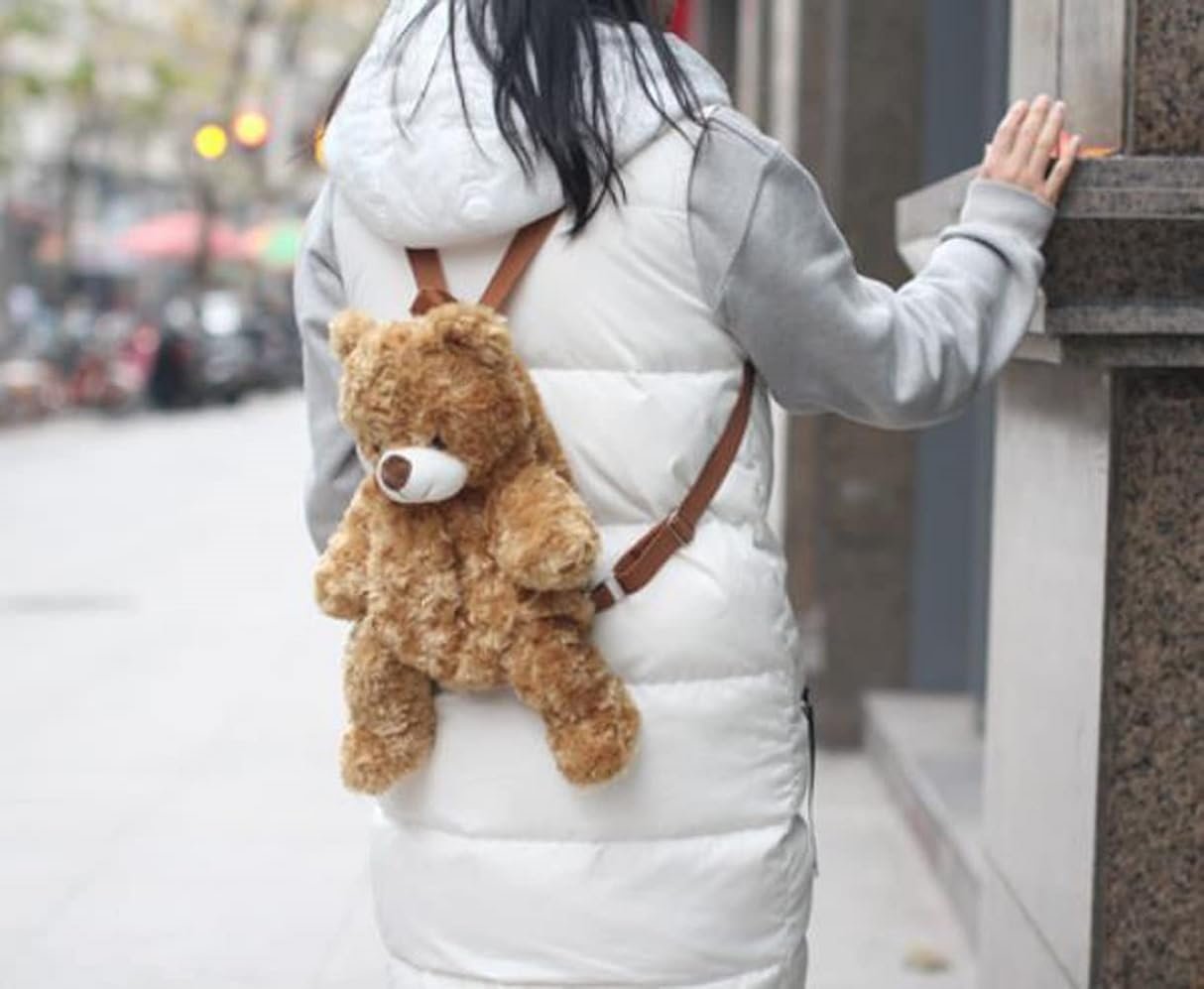 Women Animal Teddy Bear Plush Backpack with Adjustable Straps (AA) - Image 5