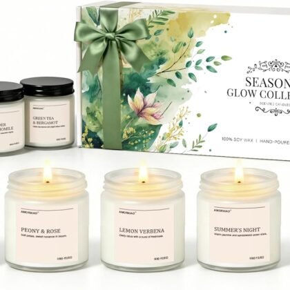 Scented Candles Gift Set, 8 Pack Soy Wax Candles for Home, Floral Fresh Aromatherapy Scents for Women, Birthday, Mother's Day