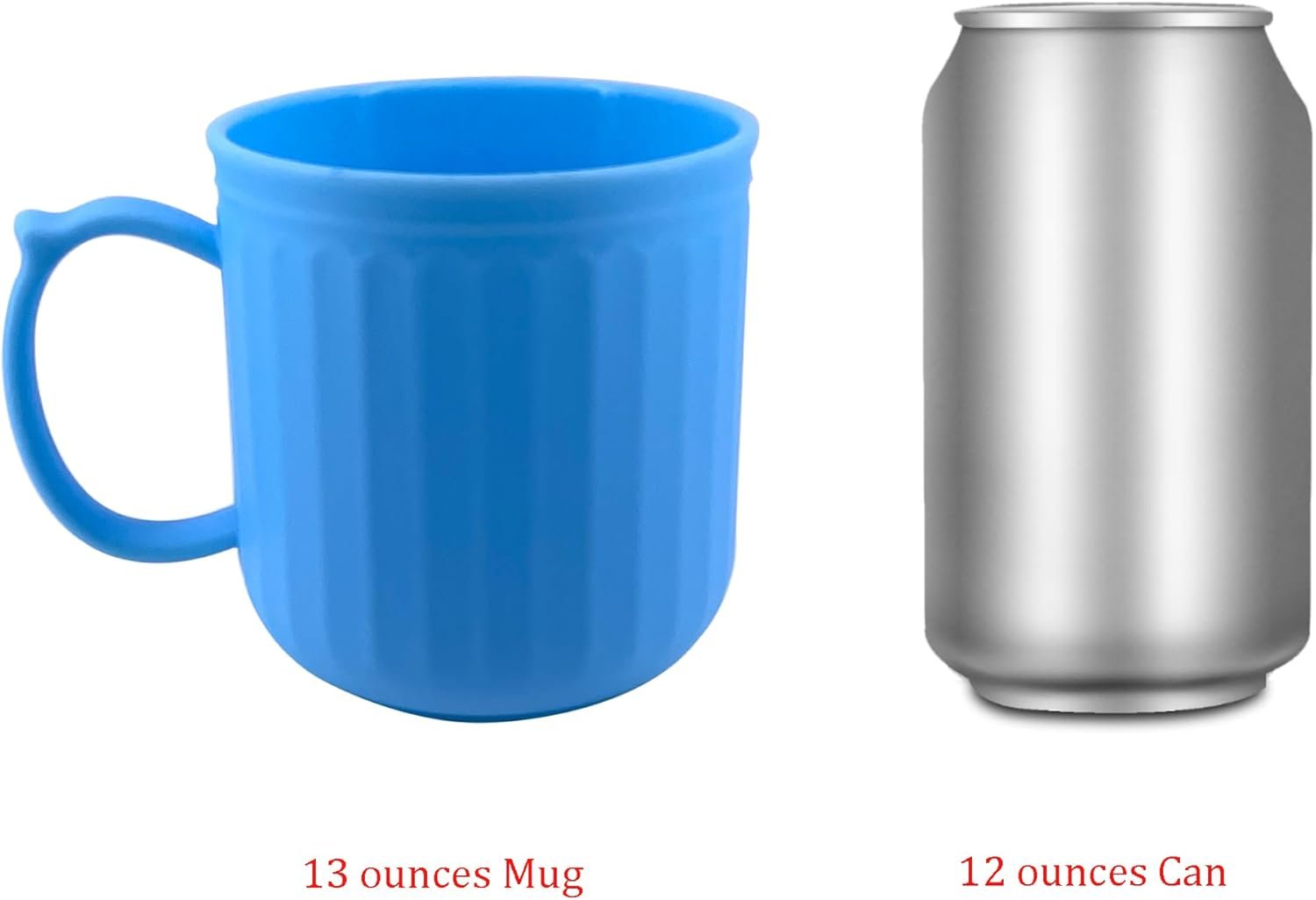 AOYITE 13 oz Coffee Mugs set of 6 - Unbreakable Plastic Mug in Light Color - BPA Free Reusable Microwave Safe Drinking Cups for Coffee,Tea,Cocoa,Milk,Cappuccino, Mocha (Thick Wall) - Image 7