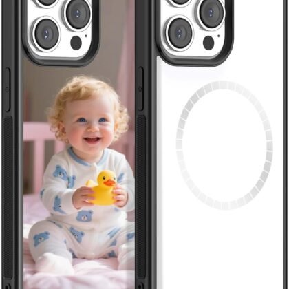 2 Pieces Magnetic for iPhone 12 Pro Max Sublimation Blank Case Compatible with MagSafe Printable Custom DIY Phone Case Anti-Slip Bumper Protective Cover