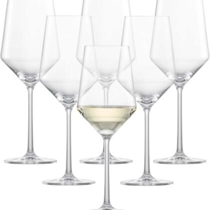ZWIESEL GLAS Pure Sauvignon Blanc White Wine Glass (Set of 6), Graceful Wine Glasses for White Wine, Dishwasher-Safe Tritan Crystal Glasses, Made in Germany (14 Ounce)