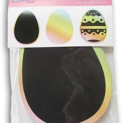 Easter Egg Scratch Art Craft Kit for Sunday School, VBS, Classroom - Makes 24