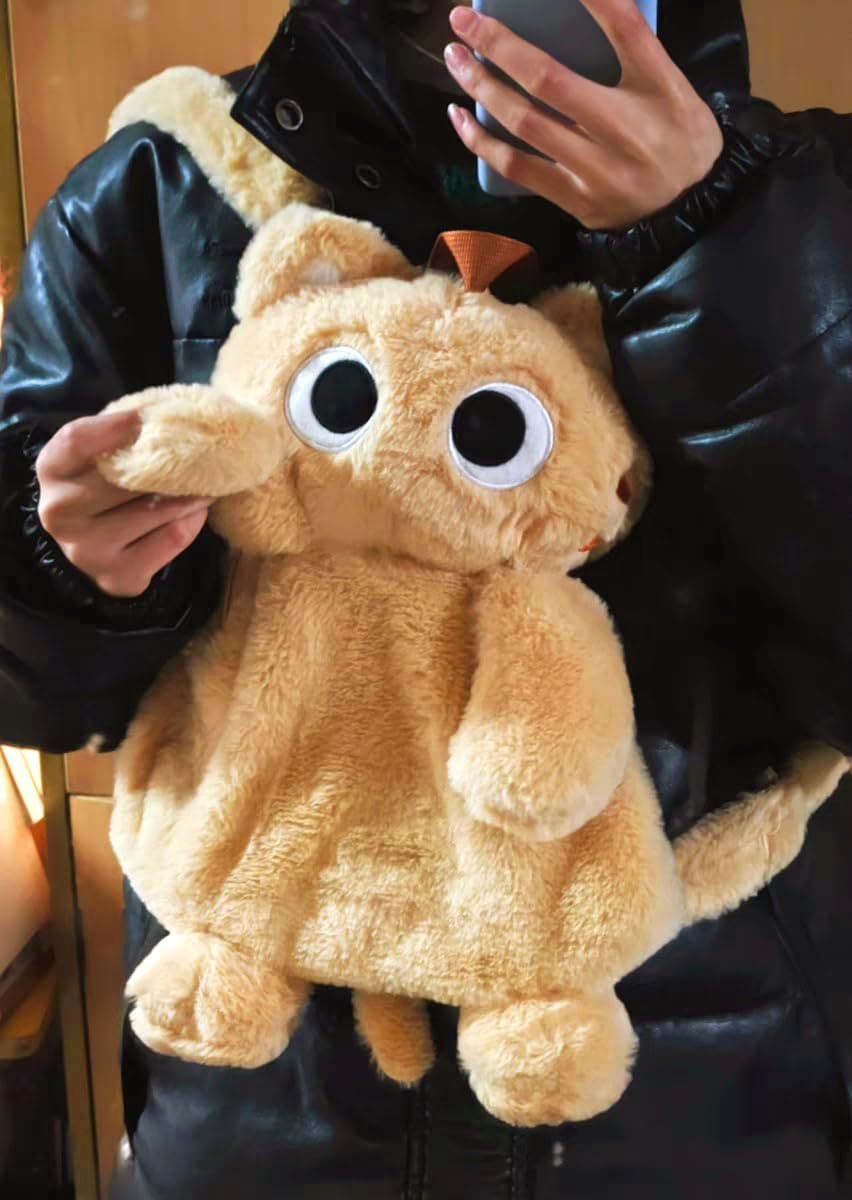 Plush Backpack,Cat Bag,Animal Backpack,Cute Cartoon backpack,Plush Bag (D-Orange Cat) - Image 3
