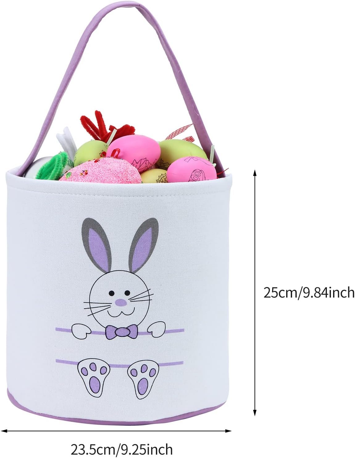 XinblueCo Baseball Basket Easter Baskets for Canvas Easter Egg Hunt Baskets - Image 2