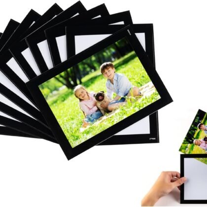 Magnetic Picture Frames with Black Border(4"X6",10 Pack),Magnet Photo Frame Pockets/Postcard Holder,Decorations for home/office/school/Classroom/party