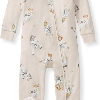 Burt's Bees Baby baby-boys Sleeper Pjs, 100% Organic Cotton, One-piece Footie, Zip Up Jumpsuit, Snug Fit Pajamas