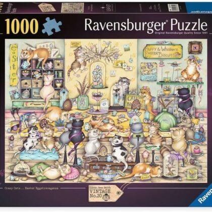 Ravensburger Crazy Cat's Easter Eggstravaganza 1000 Piece Puzzle for Adults