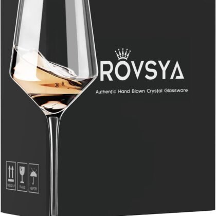 OJA White Wine Glasses Set of 4- Modern Crystal Hand Blown Wine Glass-15 oz,Thin Rim,Long Stem,Perfect for Red or White,Daily Use,Unique Wedding Anniversary or Birthday Gift