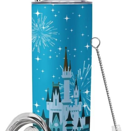 Cartoon Mouse Skinny Tumblers for Adults Cartoon Gifts for Women Adults 20 Oz Reusable with Lid and Straw Stainless Steel Insulated Travel Coffee Mug Cup