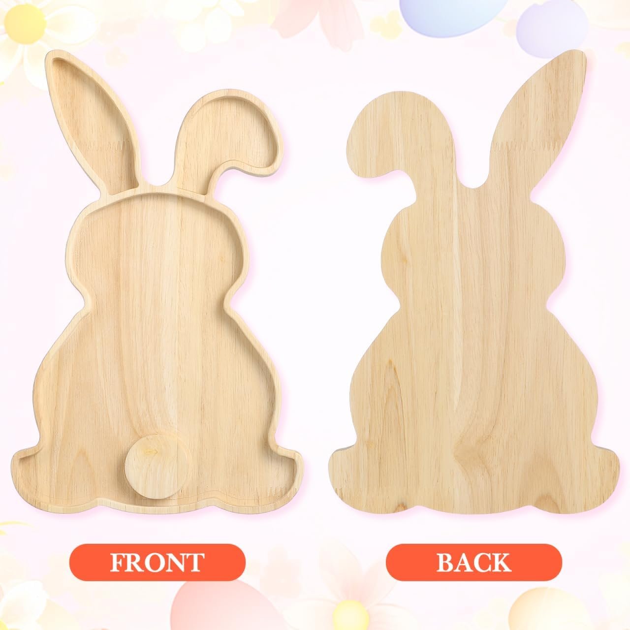 Gadpiparty Easter Charcuterie Board, Bunny Charcuterie Board, Fruit Platter for Parties Holidays Dinners 11.22X6.88X0.59In - Image 8