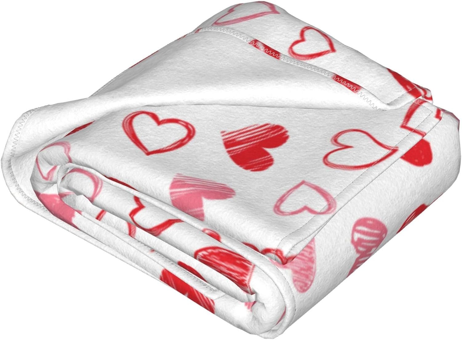 Valentine's Day Love Heart Throw Blanket, Lightweight Ultra Soft Flannel Blanket for Girlfriend Sweetheart, Pink Red Warm Cosy Fuzzy Throw Blanket for Sofa and Bed 50" x 60" - Be Mine Love - Image 7