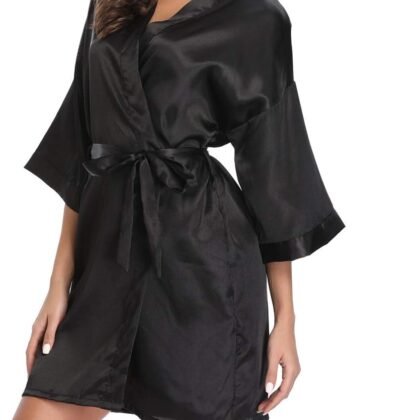 Women's Satin Kimono Robes Bridesmaid Wedding Robes Silky Bathrobes Summer Loungewear