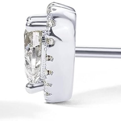 PAVOI 14K Gold Plated 925 Sterling Silver Post Brilliant Round Faux Diamond Halo Earrings - Premium Cubic Zirconia in Rose, White, and Yellow Gold