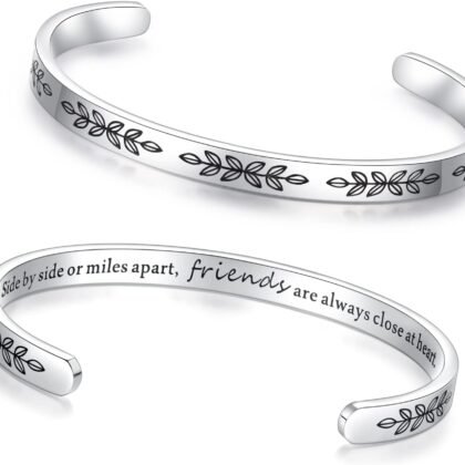 TONY & SANDY Cuff Bracelets for Women Teen Girls Best Friend Sister Mom Daughter Granddaughter Easter Birthday Mother's Day Christmas Stocking Stuffers for Teen Girls Women Jewelry